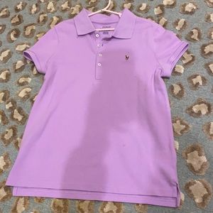 purple polo ralph lauren shirt!